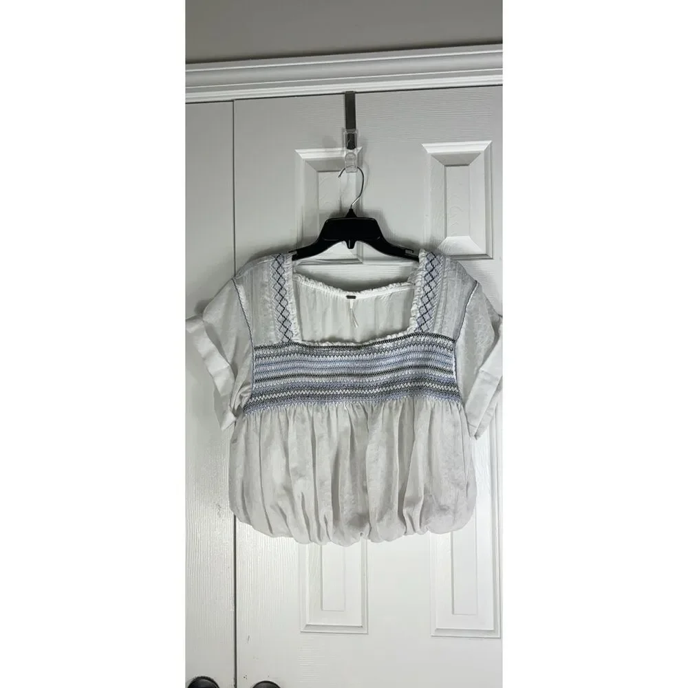 Free People Womens Crop Top Blouse Size M 10-12